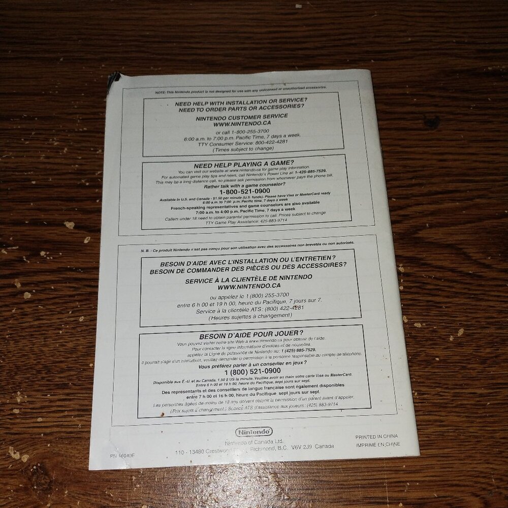 Nintendo Gamecube System Instruction Booklet - Picture 2 of 3